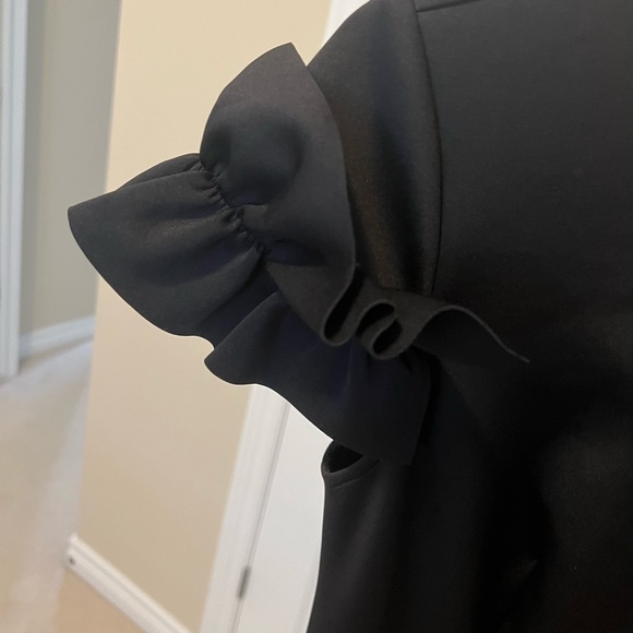 ✨TED BAKER✨ Luuciee Ruffle Trimmed Dress - Black - Ted Size 1 - Picture 7 of 11